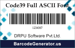Code 39 Full ASCII Fonts