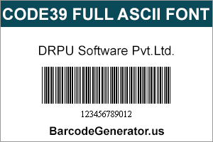 Code 39 Full ASCII Fonts