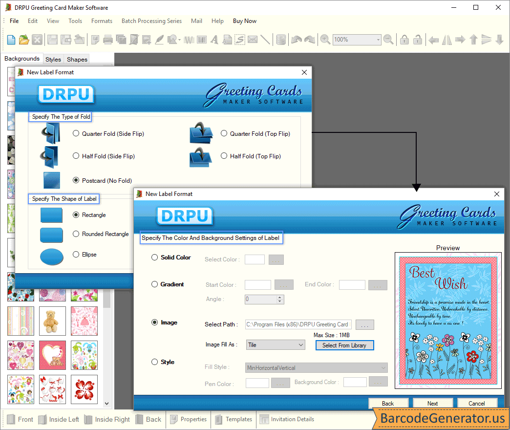 greeting card maker software screenshots new year