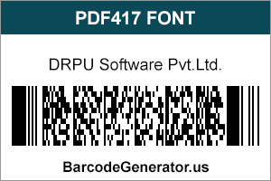 PDF 417 Font
