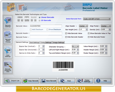 Barcode Generator - Professional Edition Screenshot1