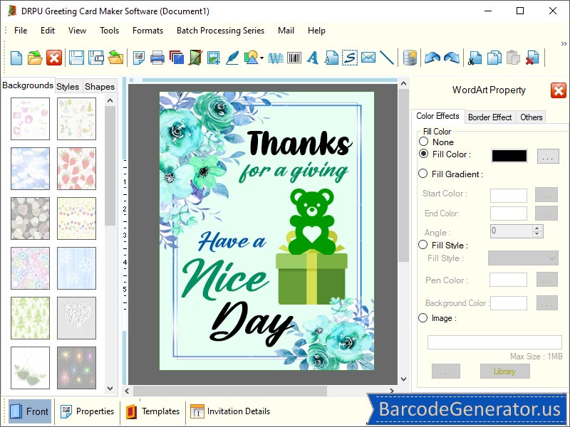 Occasional greeting creator software, Advance greeting card designer utility, best quality greeting card printing program, create festival greeting card, design attractive birthday greeting card, anniversary greeting card designing tool