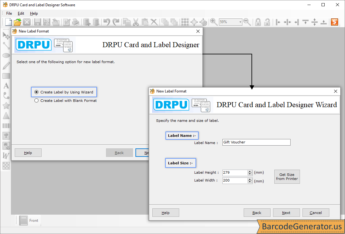 Create Label with Blank Format