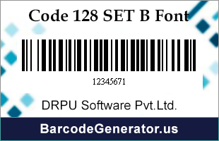Code 128 B Fonts