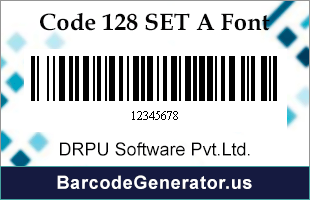 Code 128 A Fonts