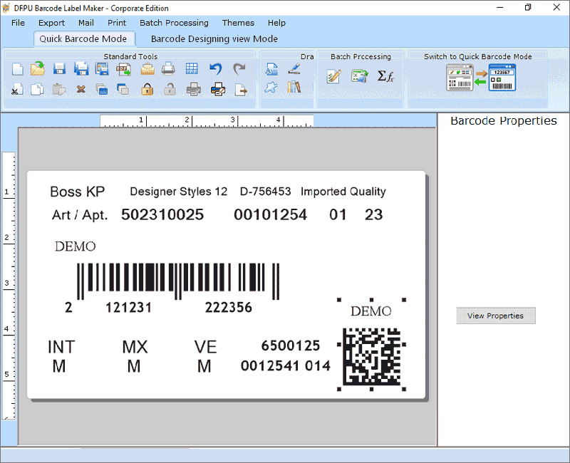 Barcode Generator Corporate Edition software design multiple barcode