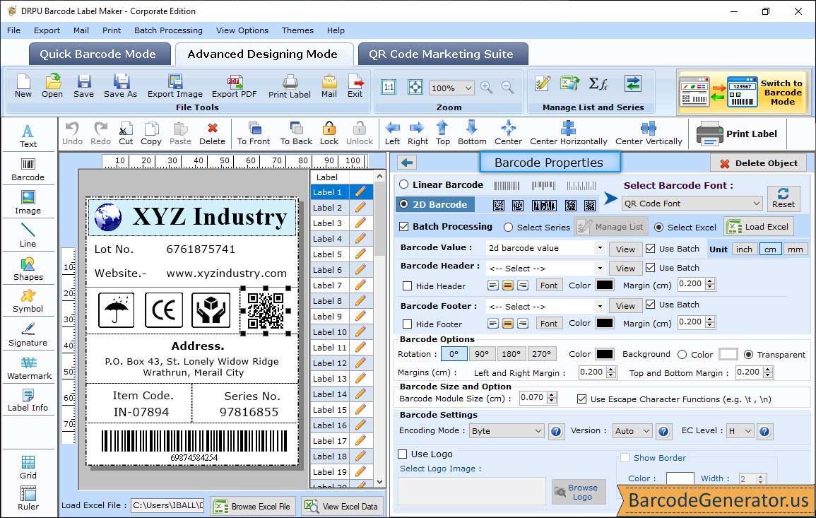 Barcode Properties Barcode Properties