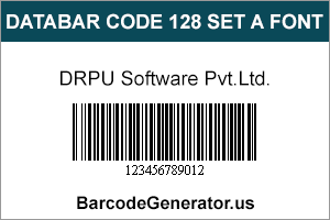 Databar Code 128 Set A Font