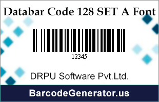 Databar Code 128 Set A Font