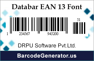 Databar EAN 13 Font