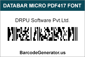 Databar Micro PDF 417 Font
