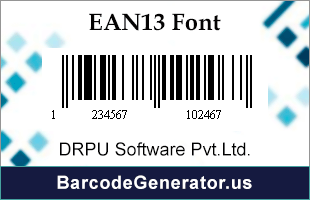 EAN 13 Fonts