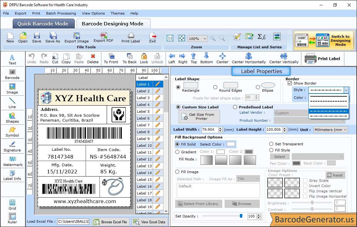 Barcode Generator for Healthcare Industry