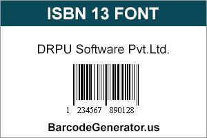 ISBN 13 Fonts