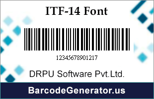 ITF 14 Font generated using DRPU Barcodes Generator
