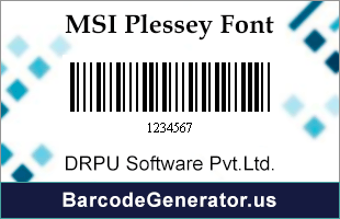 MSI Plessey Font