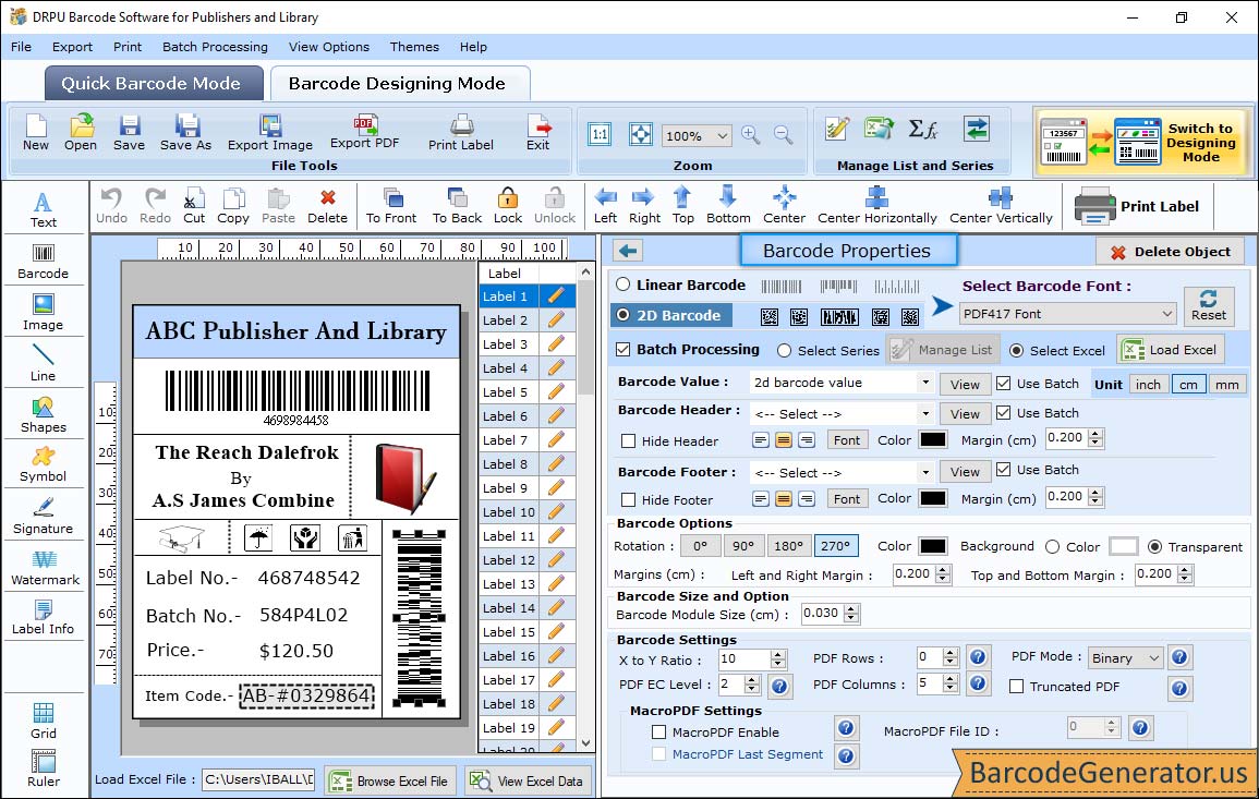 Barcode Properties