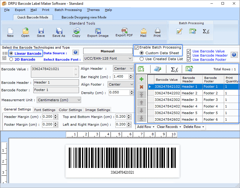 Barcode Generator Standard Edition download to create labels barcode