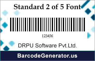 Standard 2 of 5 Font