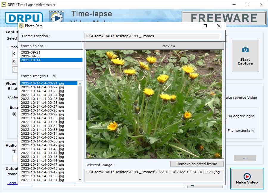Time Lapse Maker Photo Data