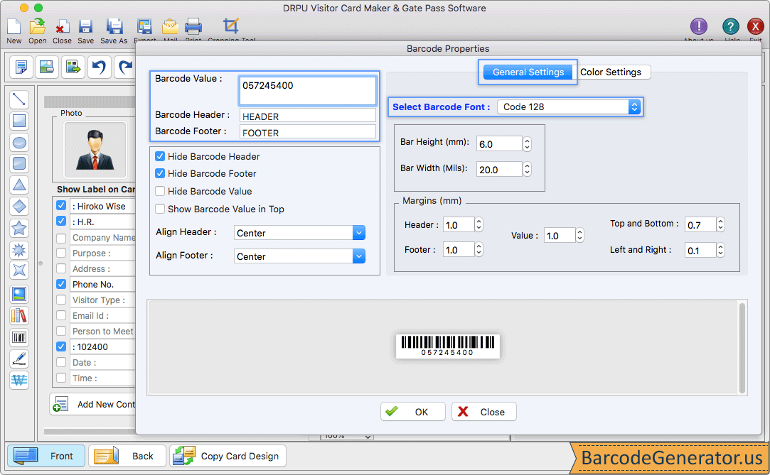 Barcode Properties