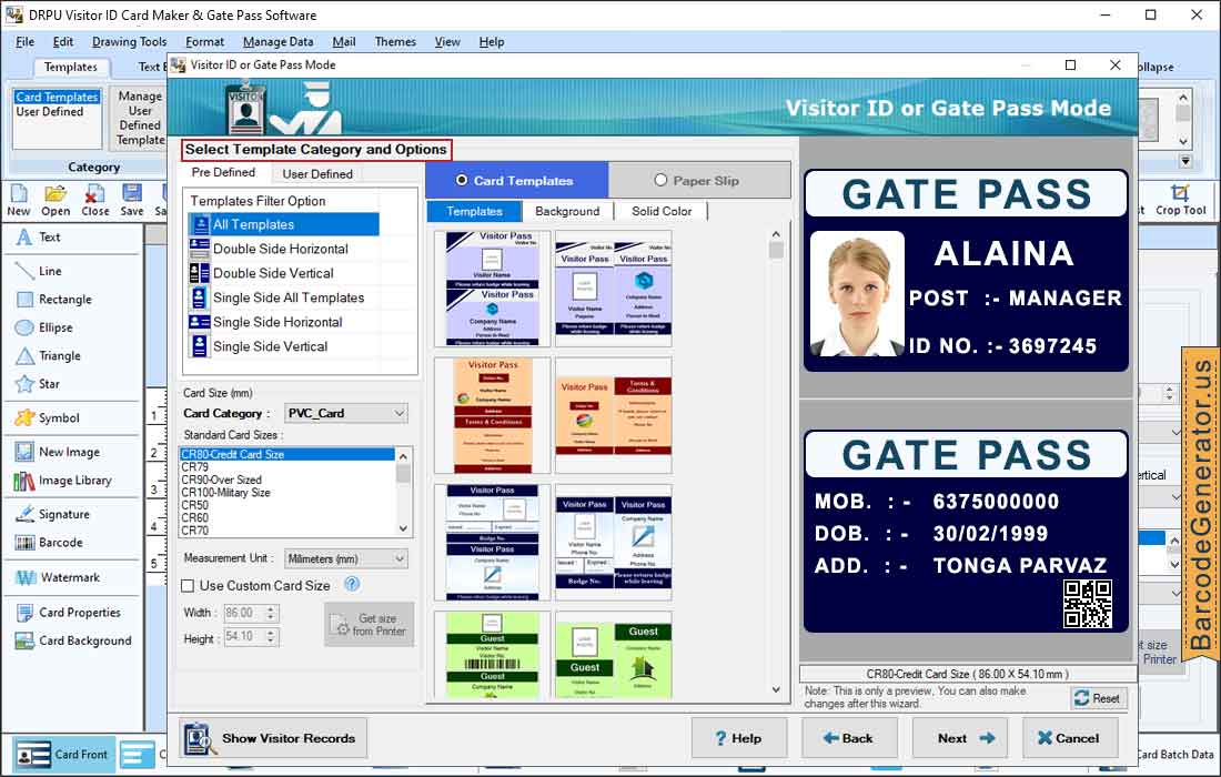 Select Template Category Select Template Category