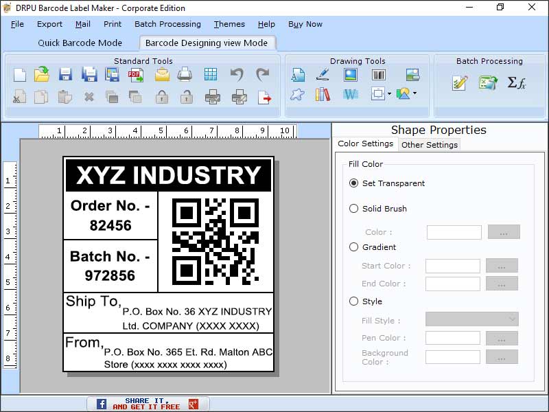 Windows Corporate Barcode Maker tool screenshot Windows Corporate Barcode Maker tool screenshot