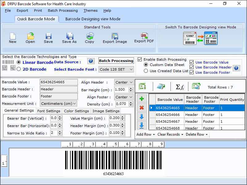 Screenshot of Hospital Devices Barcode Labeling Tool 9.2.3.1