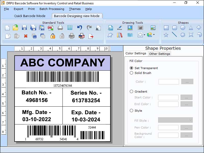 Screenshot of Windows Barcode Software For Inventory