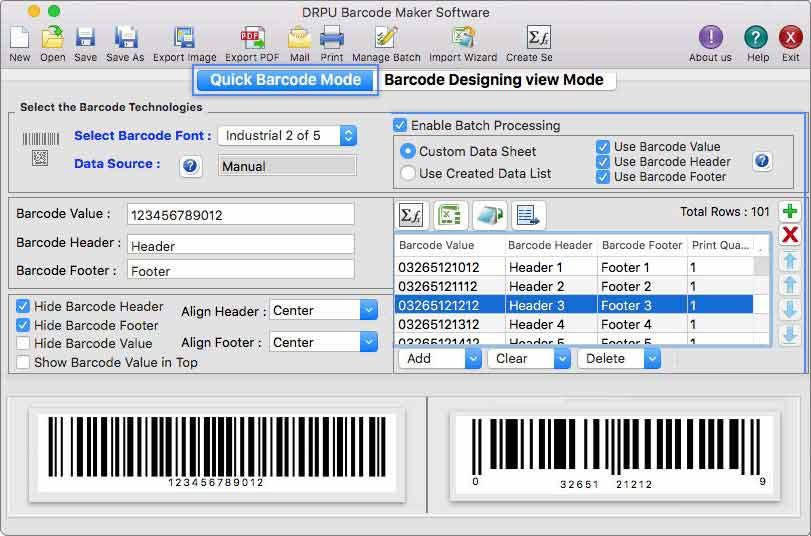 Barcode Generator for Apple Mac OS software