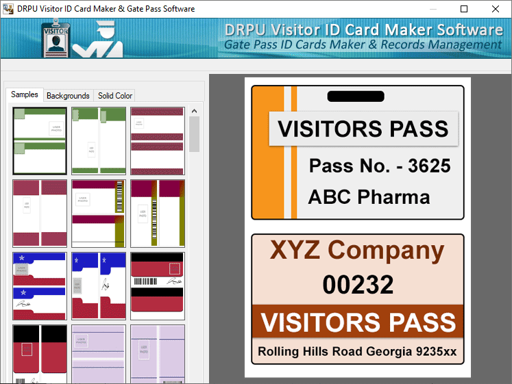 Visitor ID Gate Pass Maker Software Windows 11 download