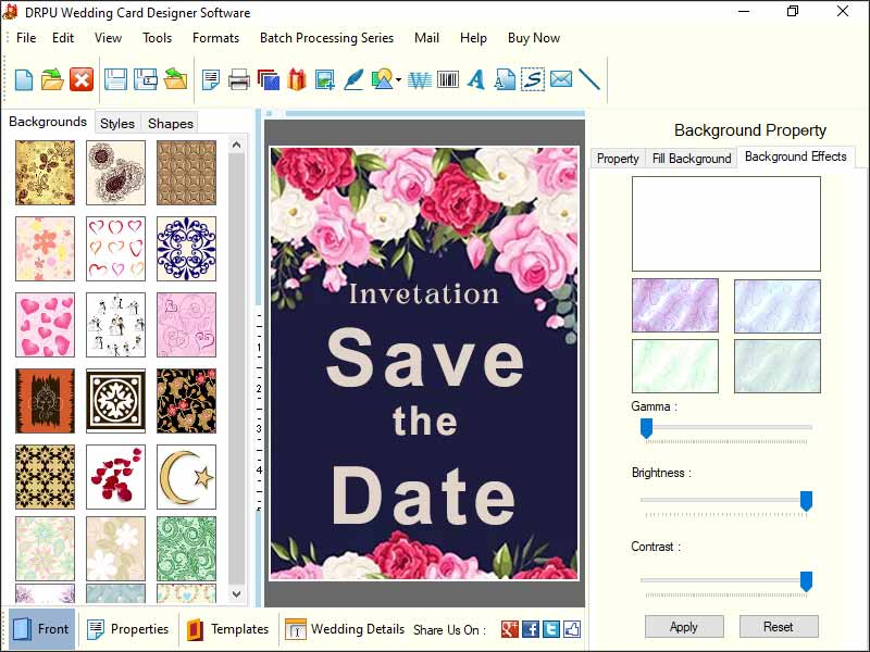 Screenshot of Bulk Marriage Template Program